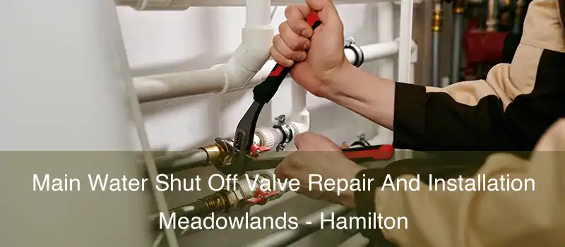  Main Water Shut Off Valve Repair And Installation Meadowlands - Hamilton