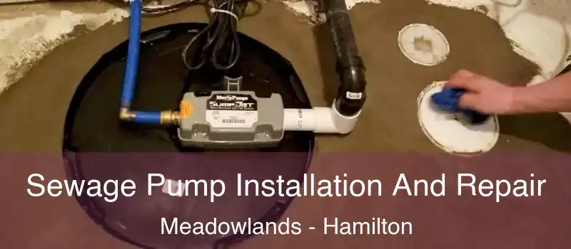  Sewage Pump Installation And Repair Meadowlands - Hamilton